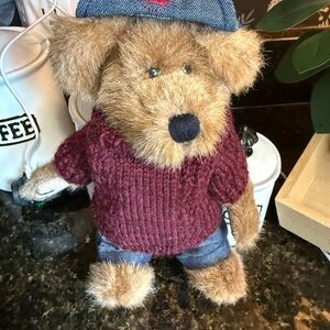 Boyd’s Plush Bear with Red Sweater and Denim Cap